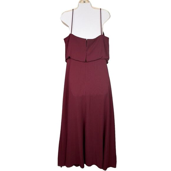 SORELLA VITA Bridesmaid Dress Burgundy Sz 20 Prom Chiffon Lined Full Length - Picture 8 of 16